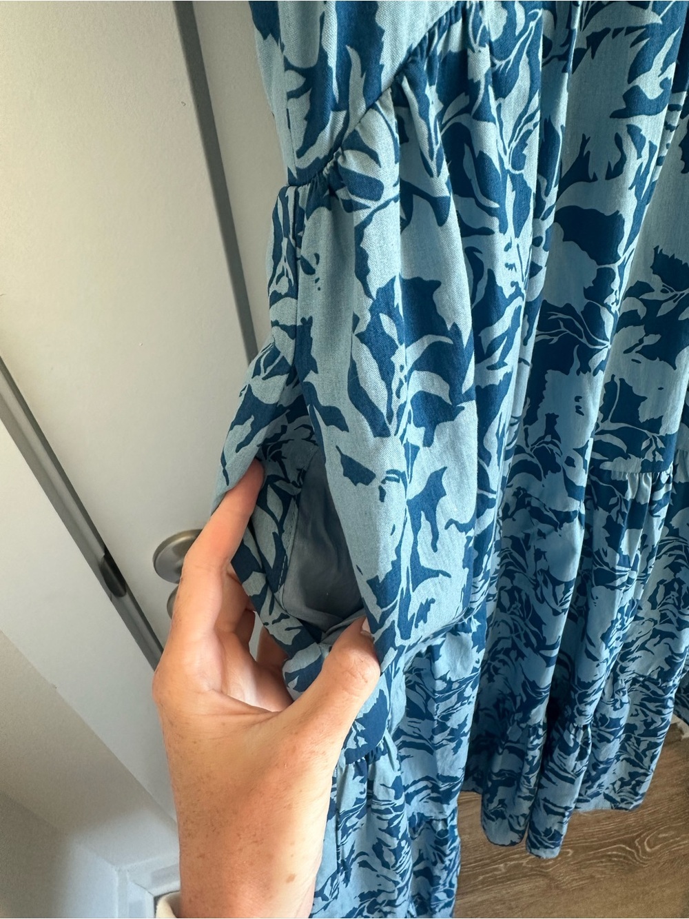 Tnuck - Blue Floral Tiered Dress - Picture 4 of 5